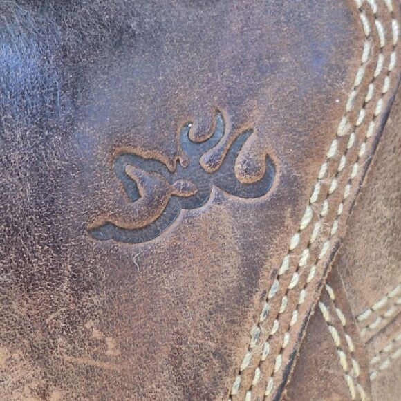 Browning Waterproof Leather Work Boot Men 9.5 WIDE #BR9105 Ranch Hunting Comfort - Picture 9 of 16